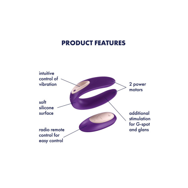 Stimulateur de couple Satisfyer Partner Plus télécommande 